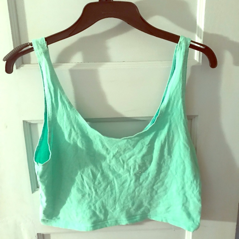 Teal crop top